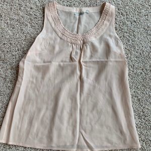 Women’s Blush-Colored Silk Sleeveless Blouse